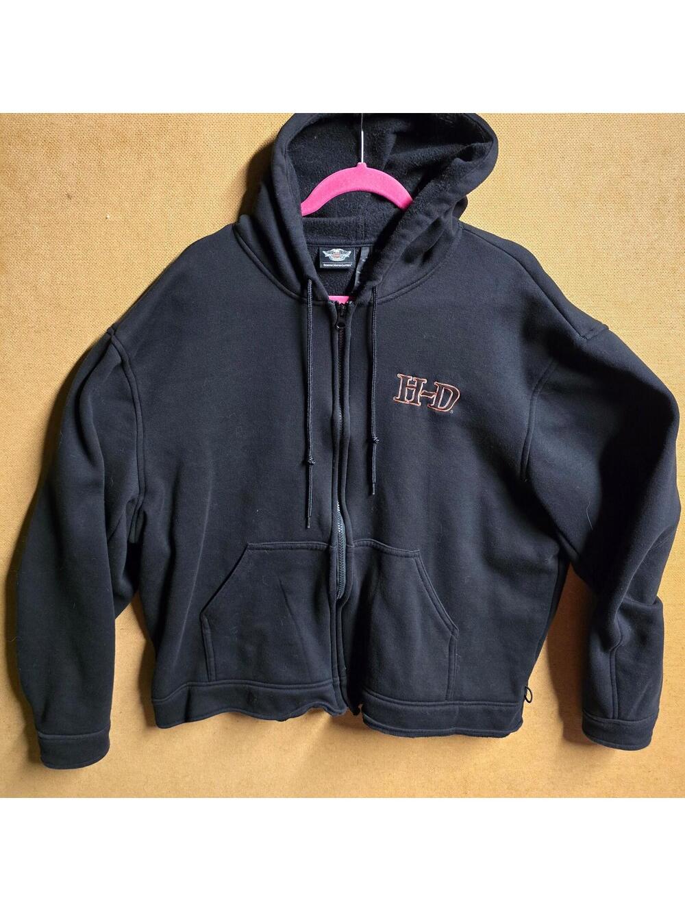 Harley Davidson H-D Motorcycle Jacket Mens 2XL Zip Fleece Hoodie